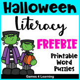 Free Halloween Word Search and Literacy Puzzle - Fun Halloween Activities