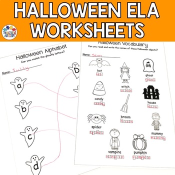 Preview of Halloween Worksheets | Literacy Activities