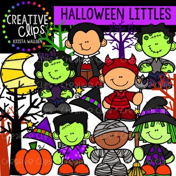 Halloween Littles: Halloween Clipart {Creative Clips Clipart} | TpT