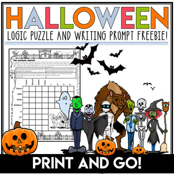 Preview of Halloween Logic Puzzle FREEBIE!! Costume Contest