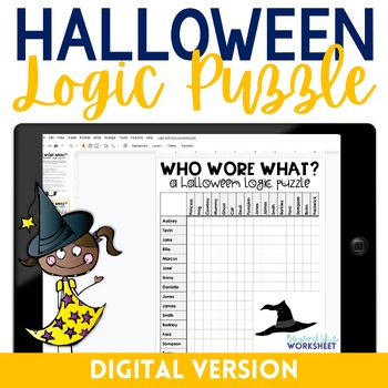 Preview of Halloween Logic Puzzle Activity | Digital Google Slides Activity