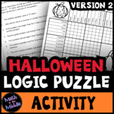 Halloween Logic Puzzle for Middle School - Version 2 - Hal