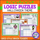 Halloween Logic Puzzles - Brain Teaser Puzzles with Grids