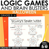 Halloween Logic Games Brain Teasers| Fall October |  Early