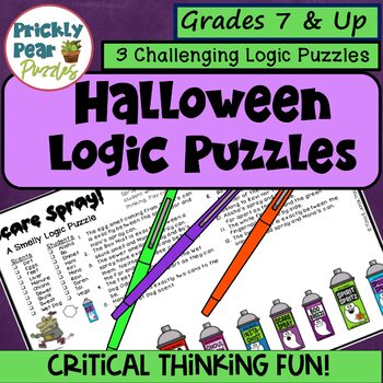 Preview of Halloween Logic Puzzles - Middle School Early Finisher Activities