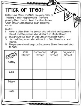 halloween logic puzzles for beginners by meredith berry tpt