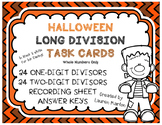 Halloween Long Division Task Cards - Differentiated