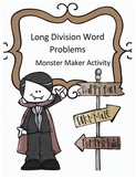 Halloween Long Division Word Problems: Monster Maker Activity