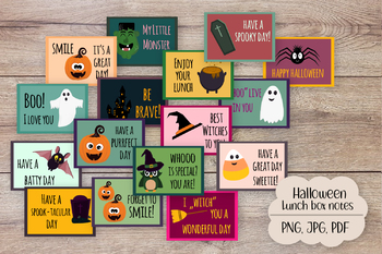 Preview of Halloween Lunch Box Card, Kids Halloween, Halloween Card