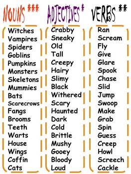 Halloween Mad Libs Are Easy and Fun by Little Geniuses | TpT