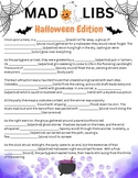 Halloween Mad Libs, Classroom Activity/Game, Interactive W