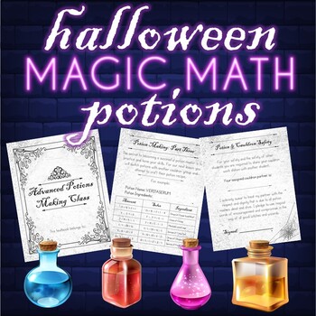 Preview of Halloween Magic Math Potions An Order of Operations Activity