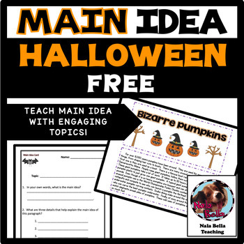 Preview of Halloween Main Idea Free!