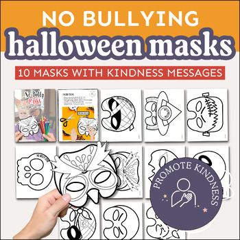 Preview of Halloween Masks - No Prep Craft - Fun Halloween Activity - No Bullying Activity