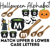 Halloween Match Upper Case and Lower Case Letters Witch Pu