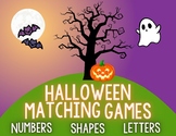 Halloween Matching Cards: Alphabet Letters, Numbers & Counting, Shapes