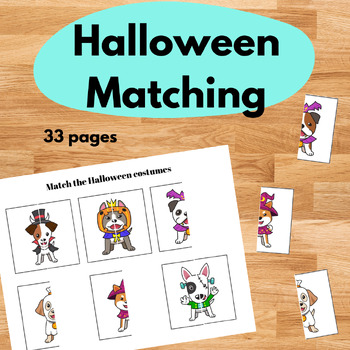 Halloween Matching Game Pumpkin Matching Costume Memory Activity by ALGFun