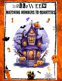 Halloween Matching Numbers to Quantities Worksheet Activit