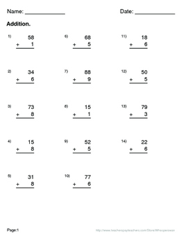 Halloween Math: 2-Digit and 1-Digit Addition Maze by WhooperSwan