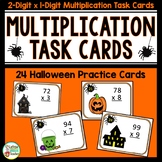 Halloween Math 2-Digit x 1-Digit Multiplication Task Cards