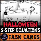 Halloween Math 2-Step Equations Task Cards Activity