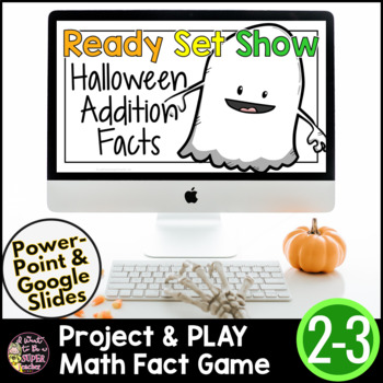 Preview of Halloween Math 2nd Grade | Halloween Math Games | Addition Fact Practice