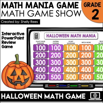 Preview of Halloween Math 2nd Grade | Interactive PowerPoint Game