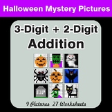 Halloween Math: 3-Digit + 2-Digit Addition - Color-By-Numb