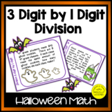 Halloween Math | 3 Digit by 1 Digit Division Task Cards No