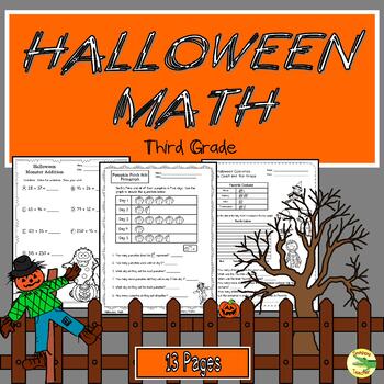 Preview of Halloween Math 3rd Grade