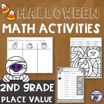 Preview of Halloween Math Activities-2nd Grade Place Value