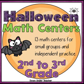 Preview of Halloween Math Activities 2nd -3rd Grade 13 centers for October 