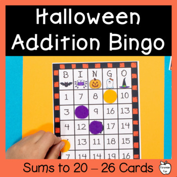 Preview of Halloween Math Activities - Addition Bingo Halloween Math Game Sums to 20