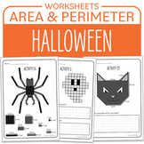 Halloween Math Activities - Area And Perimeter Worksheets 