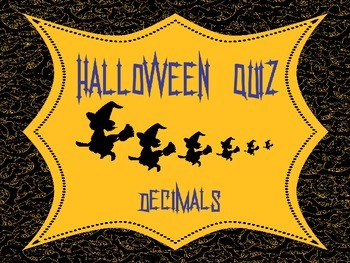 Preview of Halloween Math Activities: Decimals Quiz 5th 6th