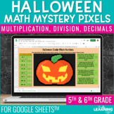 Halloween Math Activities Digital Pixel Art | Decimals Mul