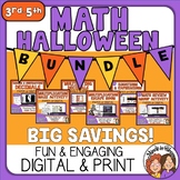 Halloween Math Activities Digital and Print BUNDLE Upper E