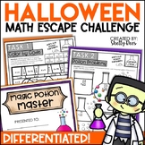 Halloween Math Activities Escape Room & Worksheets - NO LOCKS REQUIRED!