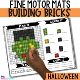 Halloween Math Activities, Fine Motor Building Bricks Mats