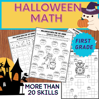 Preview of Halloween Math Activities First Grade / 1st grade October Math Centers