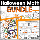 Halloween Math Activities - No Prep Worksheets BUNDLE - Oc
