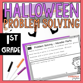 Preview of Halloween Math Activities Problem Solving Gifted and Talented 1st Grade