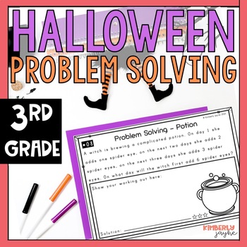 Preview of Halloween Math Activities Problem Solving Gifted and Talented 3rd Grade