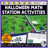 Halloween Math Stations | Whole Number Operations