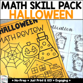 Halloween Math Activities Worksheets - No Prep - 4th & 5th Grade