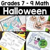 Halloween Math Activities for 7th, 8th, 9th Grade