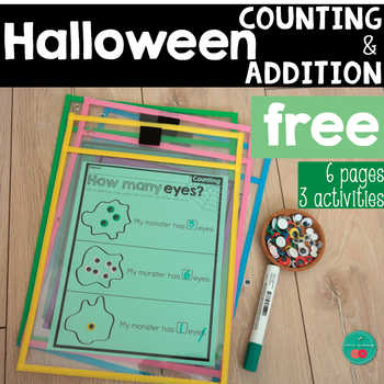 Halloween Math Activities for Kindergarten FREE by Cherry Workshop