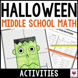 Halloween Math Activities for Middle School - Differentiab