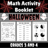 Halloween Math Activity Booklet Grade 3 and 4