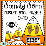 Halloween Math Activity - Candy Corn Number Sense Puzzles 0-10